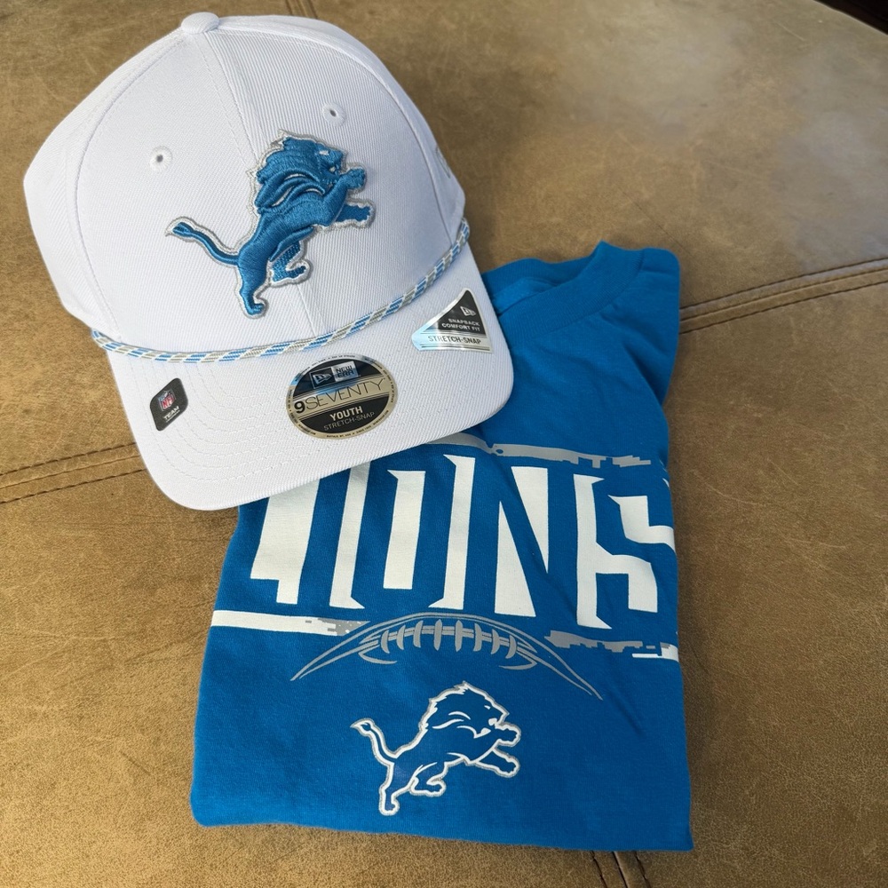 Detroit Lions NFL Kids Shirt and Hat Set